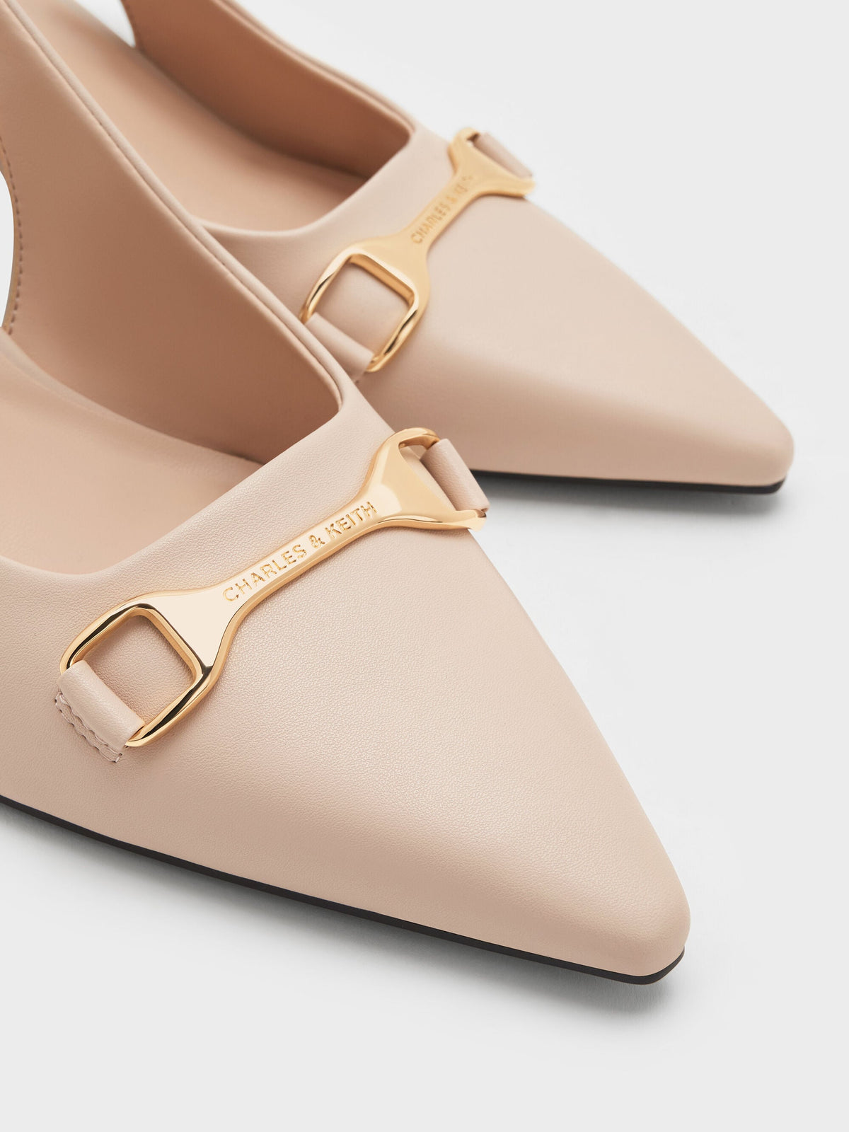 CHARLES & KEITH Hot Sale / Leslie Slingback Pumps - Nude