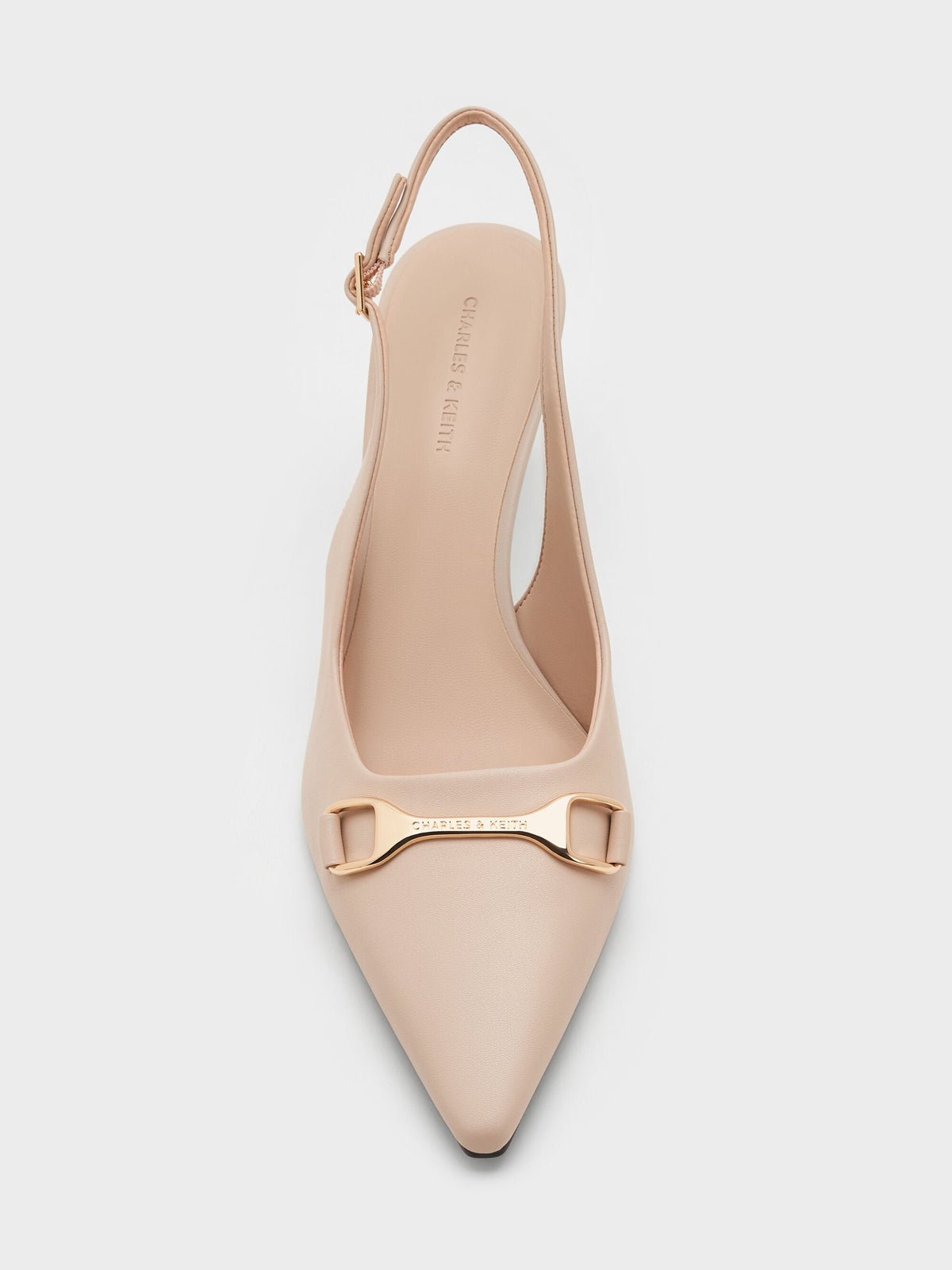 CHARLES & KEITH Hot Sale / Leslie Slingback Pumps - Nude