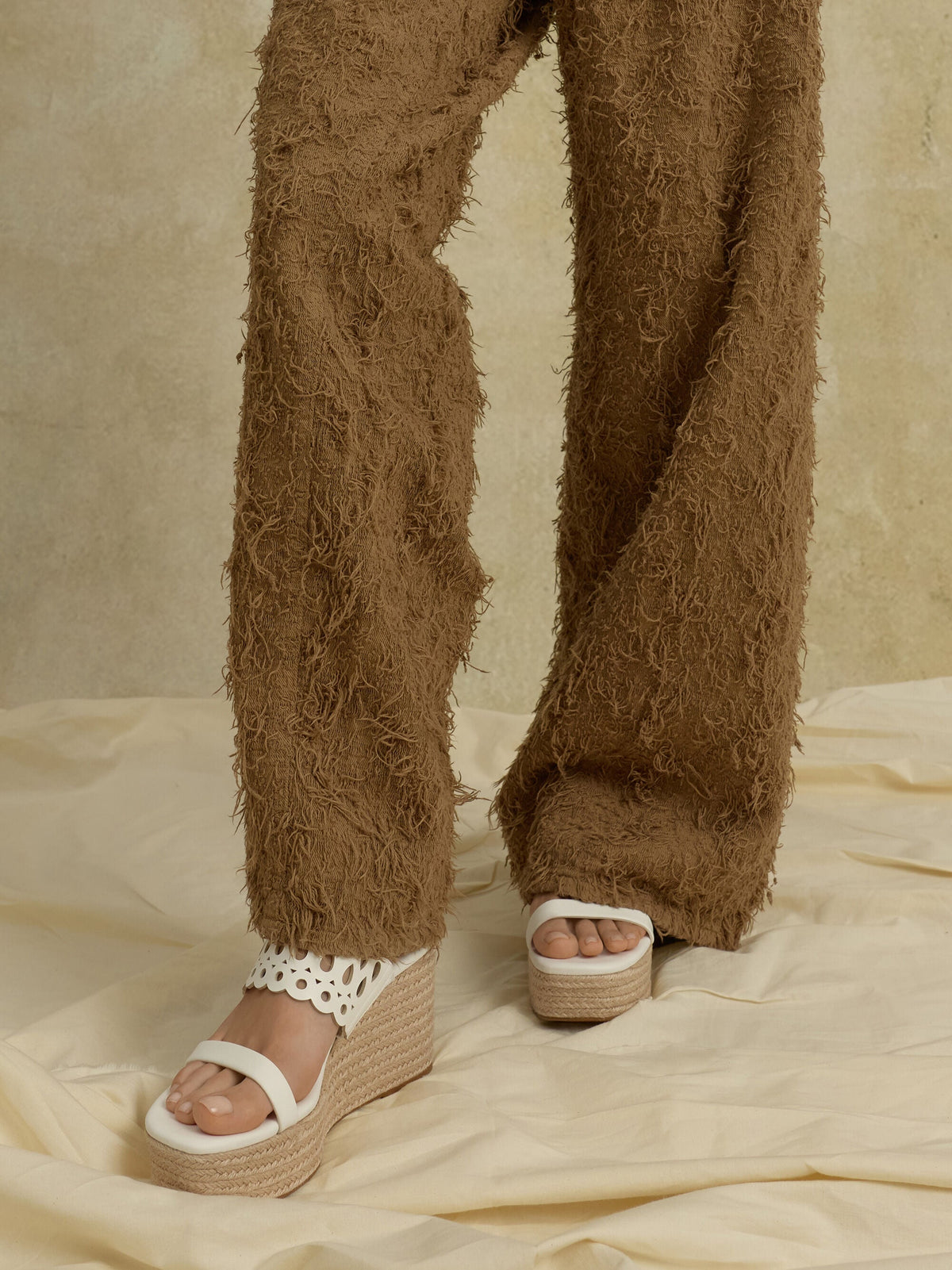 CHARLES & KEITH Smart Buy / Cut-Out Espadrille Wedges - White