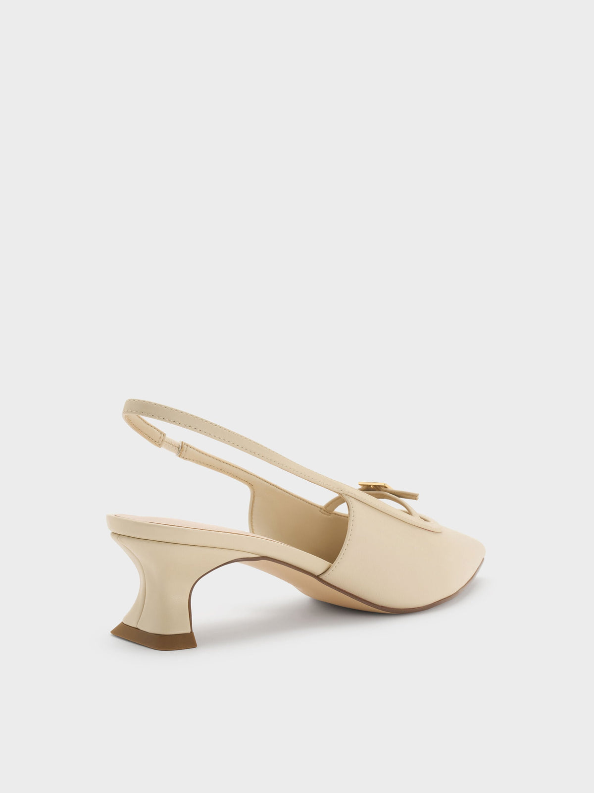 CHARLES & KEITH Exclusive / Buckle-Strap Slingback Pumps - Beige