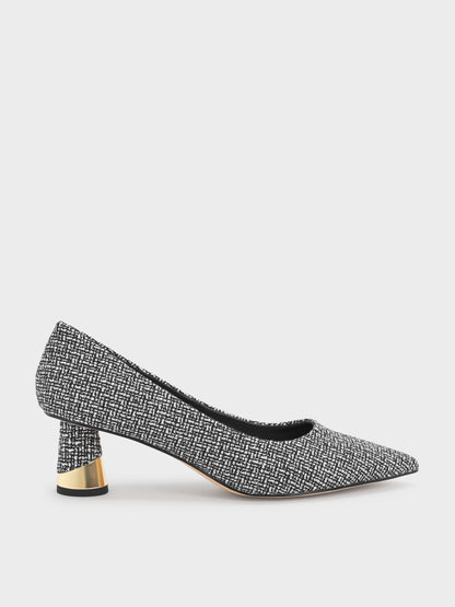 CHARLES & KEITH Smart Buy / Cammie Tweed Metallic-Heel Pumps - Multi
