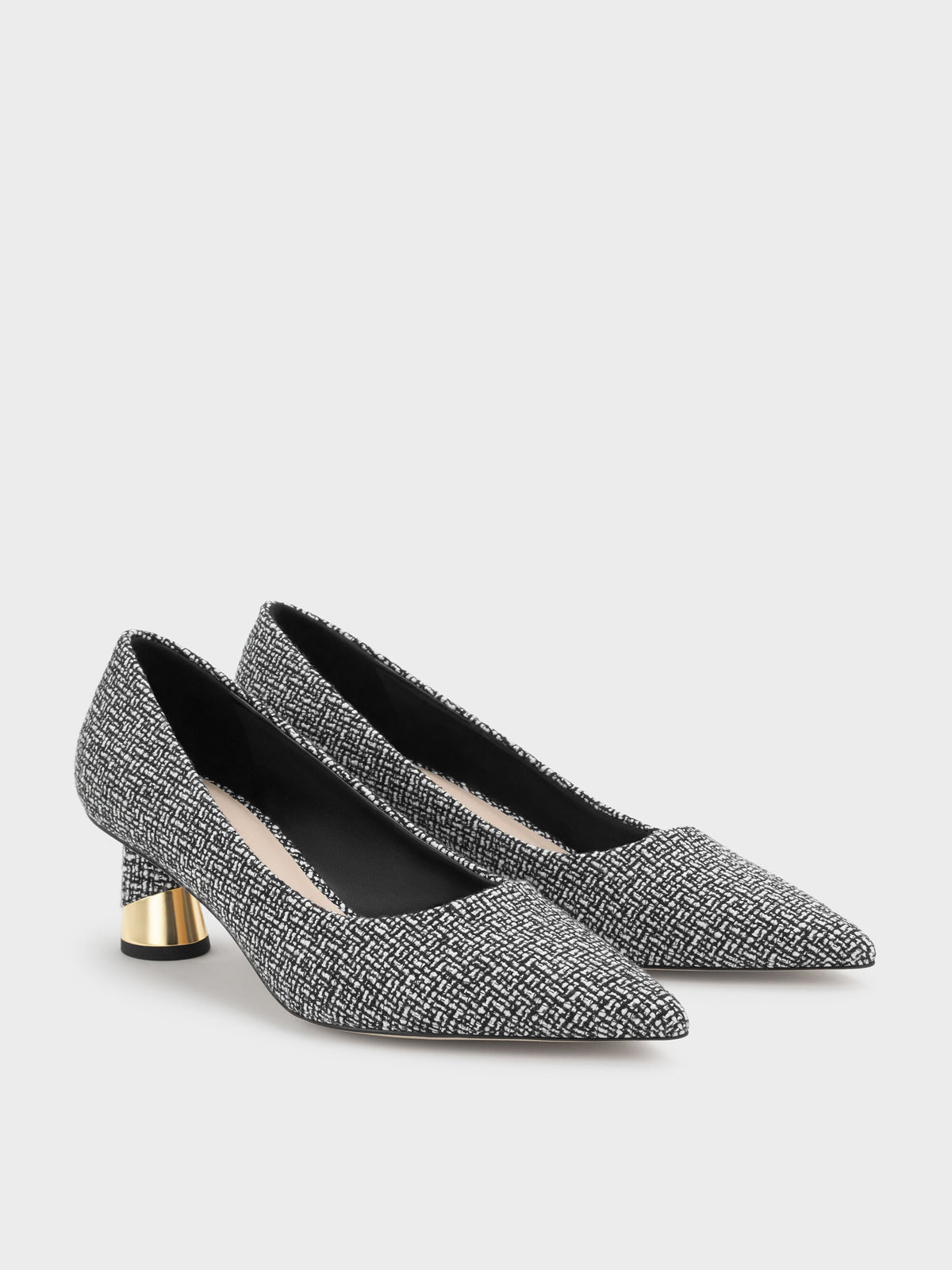 CHARLES & KEITH Smart Buy / Cammie Tweed Metallic-Heel Pumps - Multi