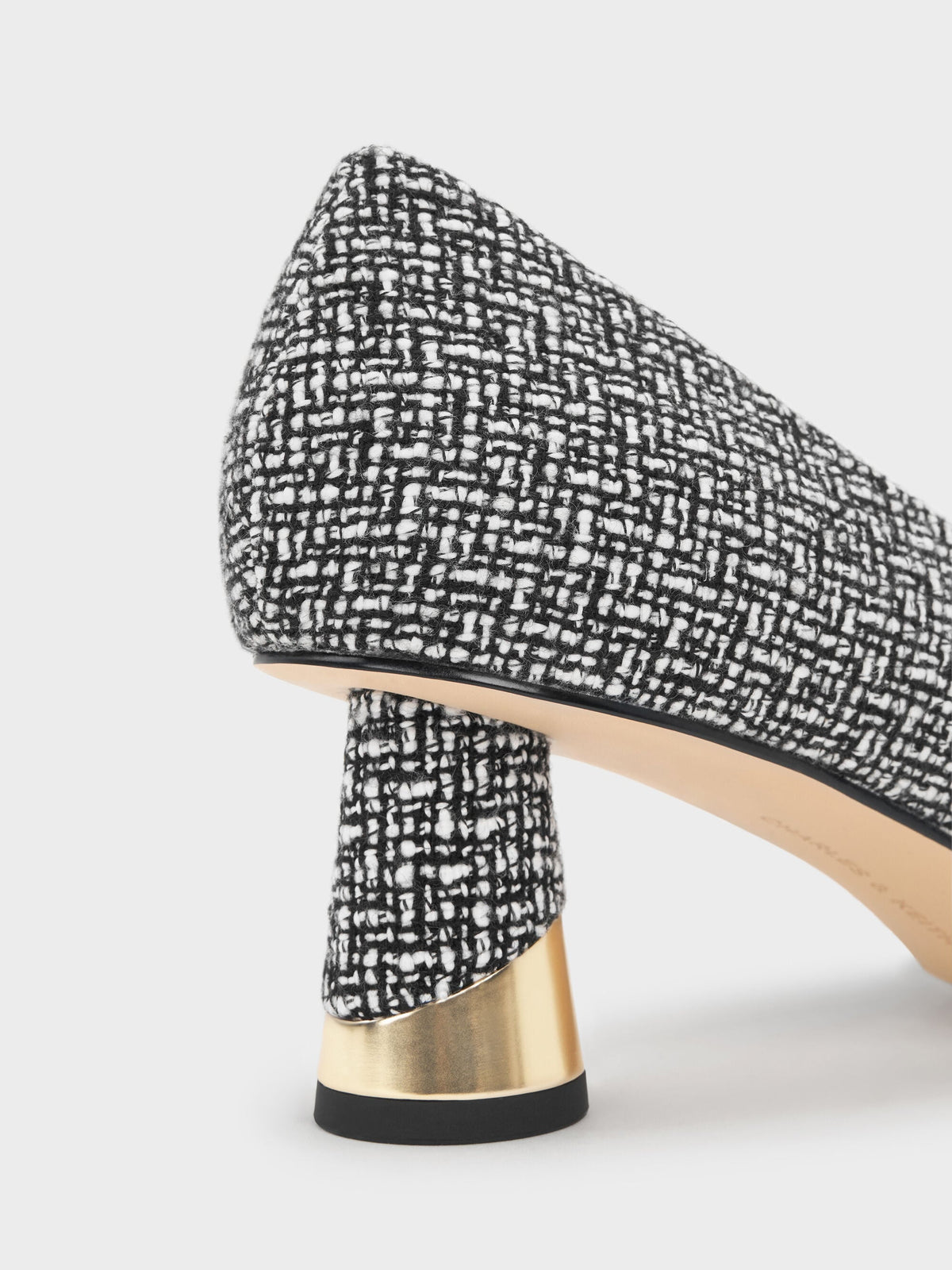 CHARLES & KEITH Smart Buy / Cammie Tweed Metallic-Heel Pumps - Multi