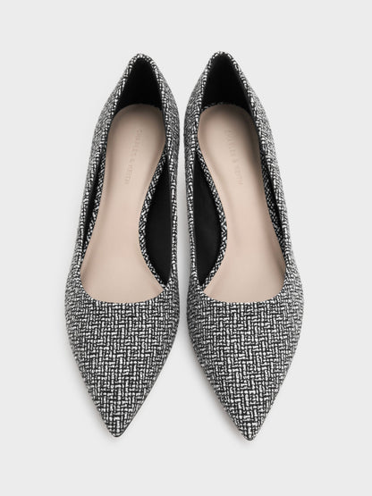 CHARLES & KEITH Smart Buy / Cammie Tweed Metallic-Heel Pumps - Multi