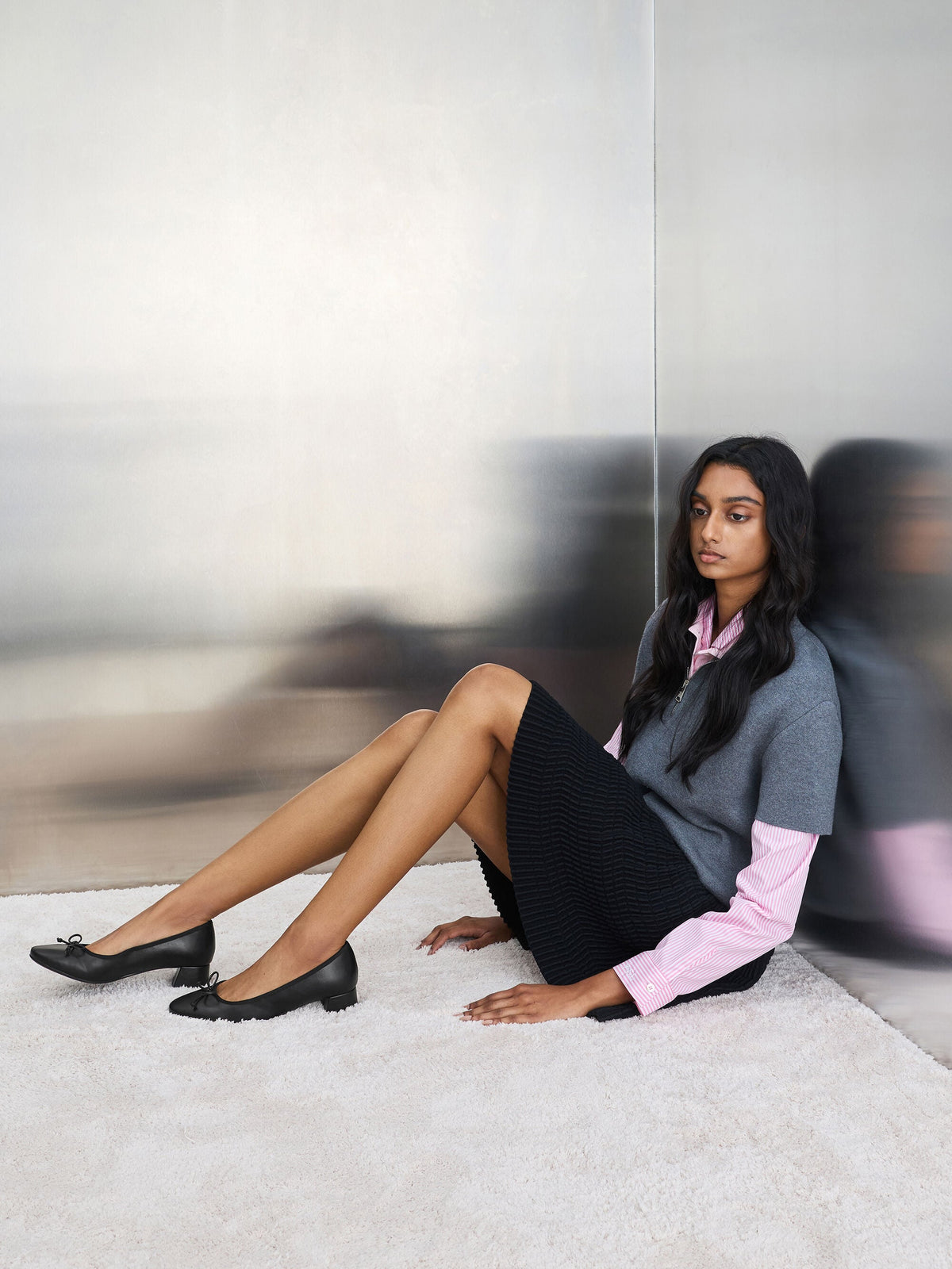CHARLES & KEITH Essential / Bow Ballet Pumps - Black