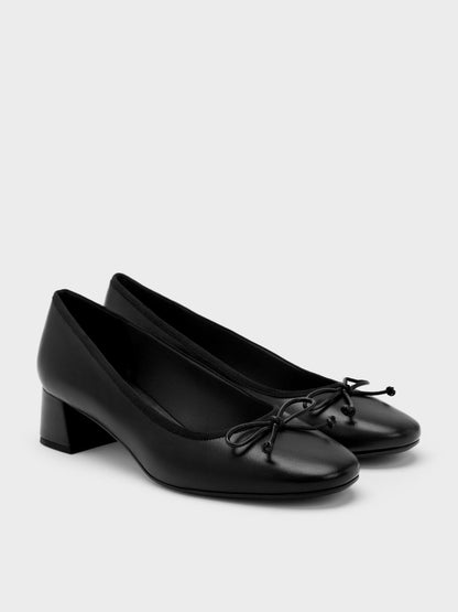 CHARLES & KEITH Essential / Bow Ballet Pumps - Black