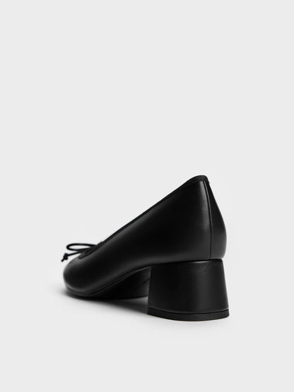 CHARLES & KEITH Essential / Bow Ballet Pumps - Black