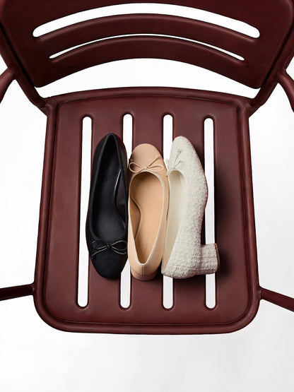 CHARLES & KEITH Essential / Bow Ballet Pumps - Black