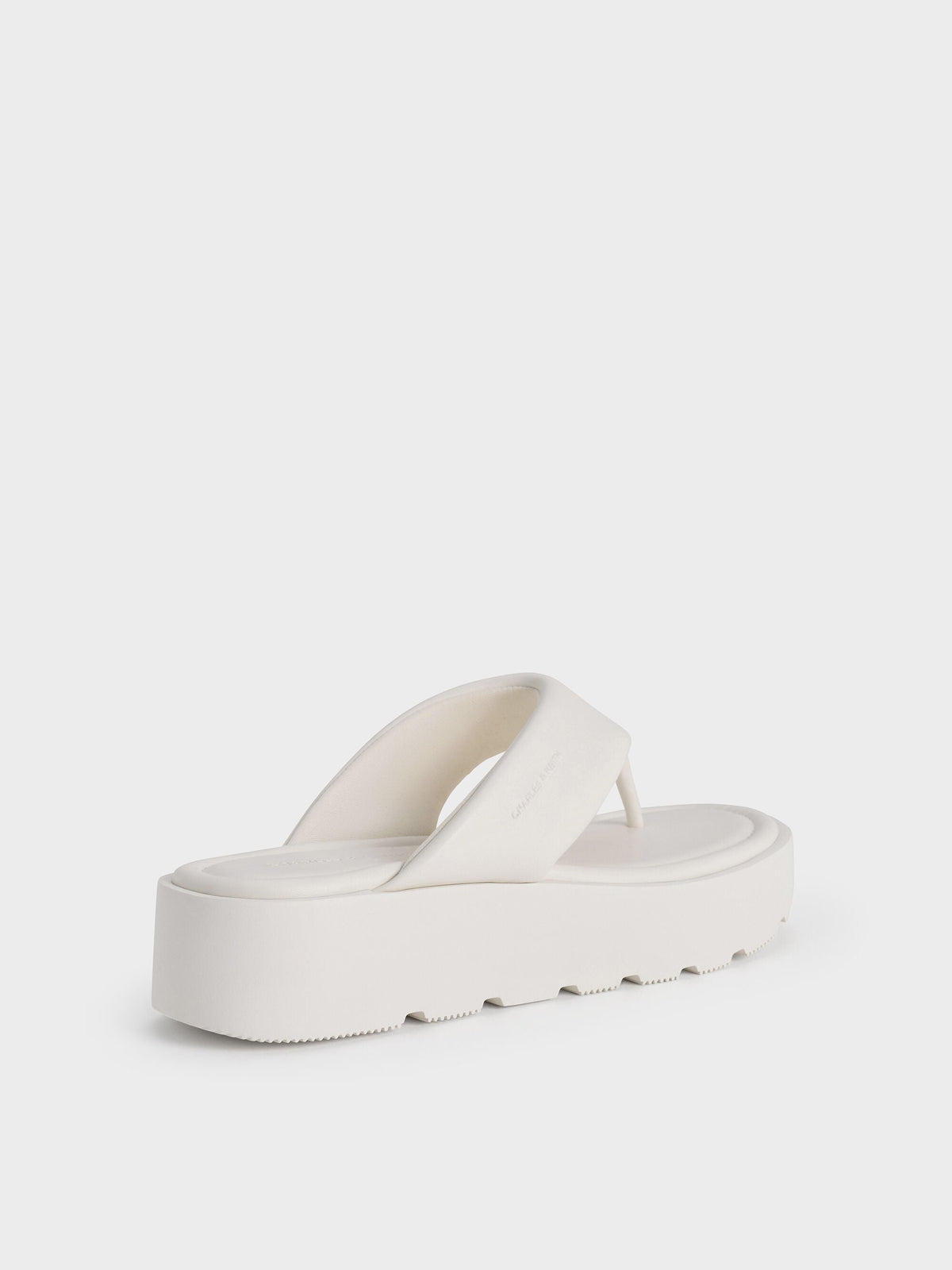 CHARLES & KEITH Value / V-Strap Flatform Thong Sandals - White