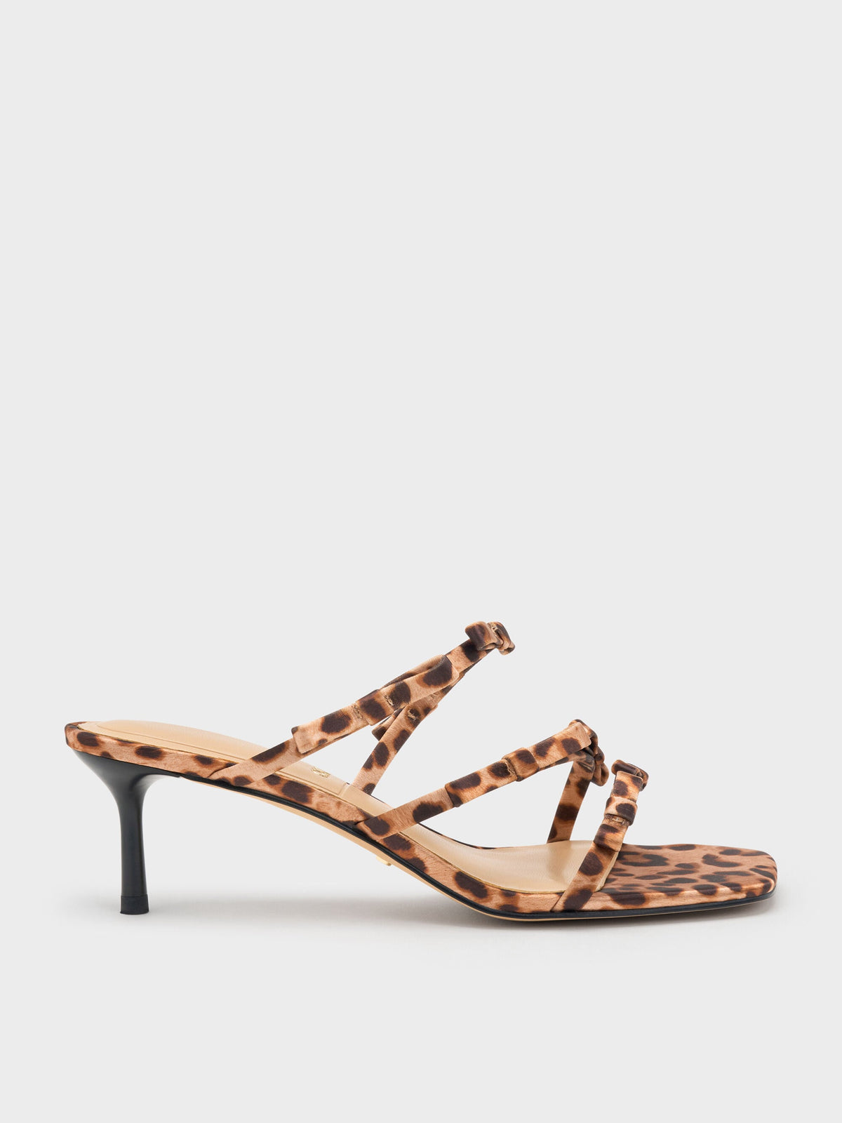 CHARLES & KEITH Popular / Jessy Leopard-Print Bow Heeled Sandals - Multi