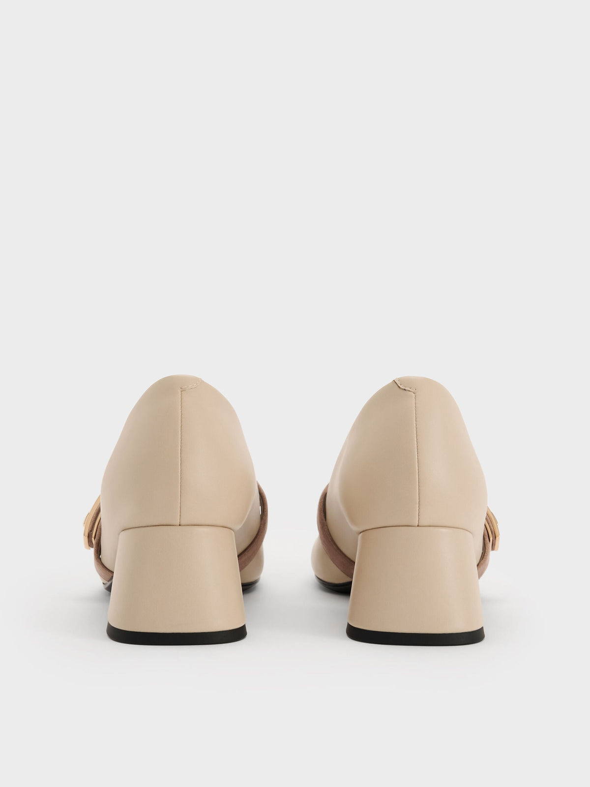 CHARLES & KEITH Best Price / Lando Two-Tone Mary Jane Pumps - Chalk