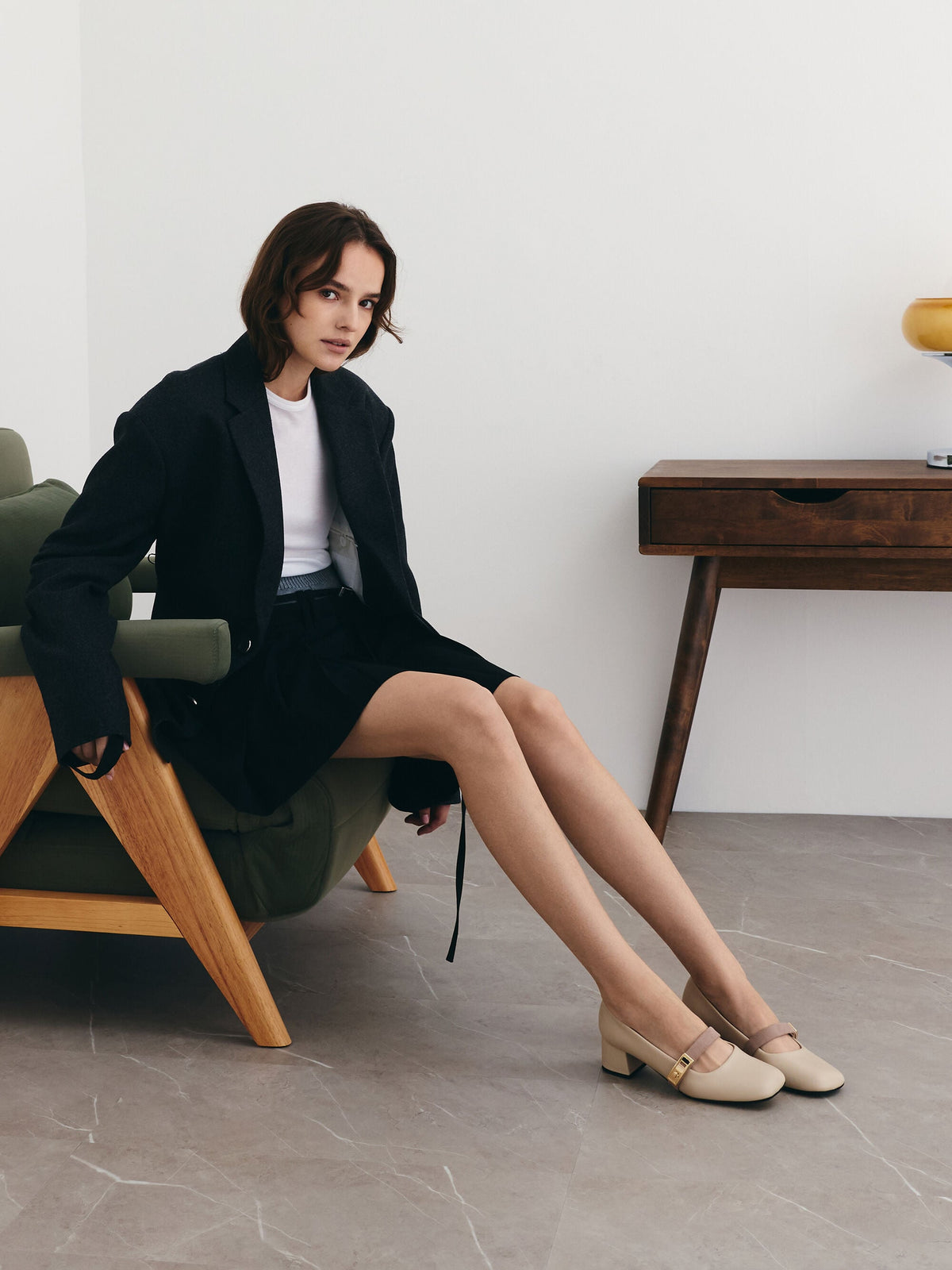 CHARLES & KEITH Best Price / Lando Two-Tone Mary Jane Pumps - Chalk