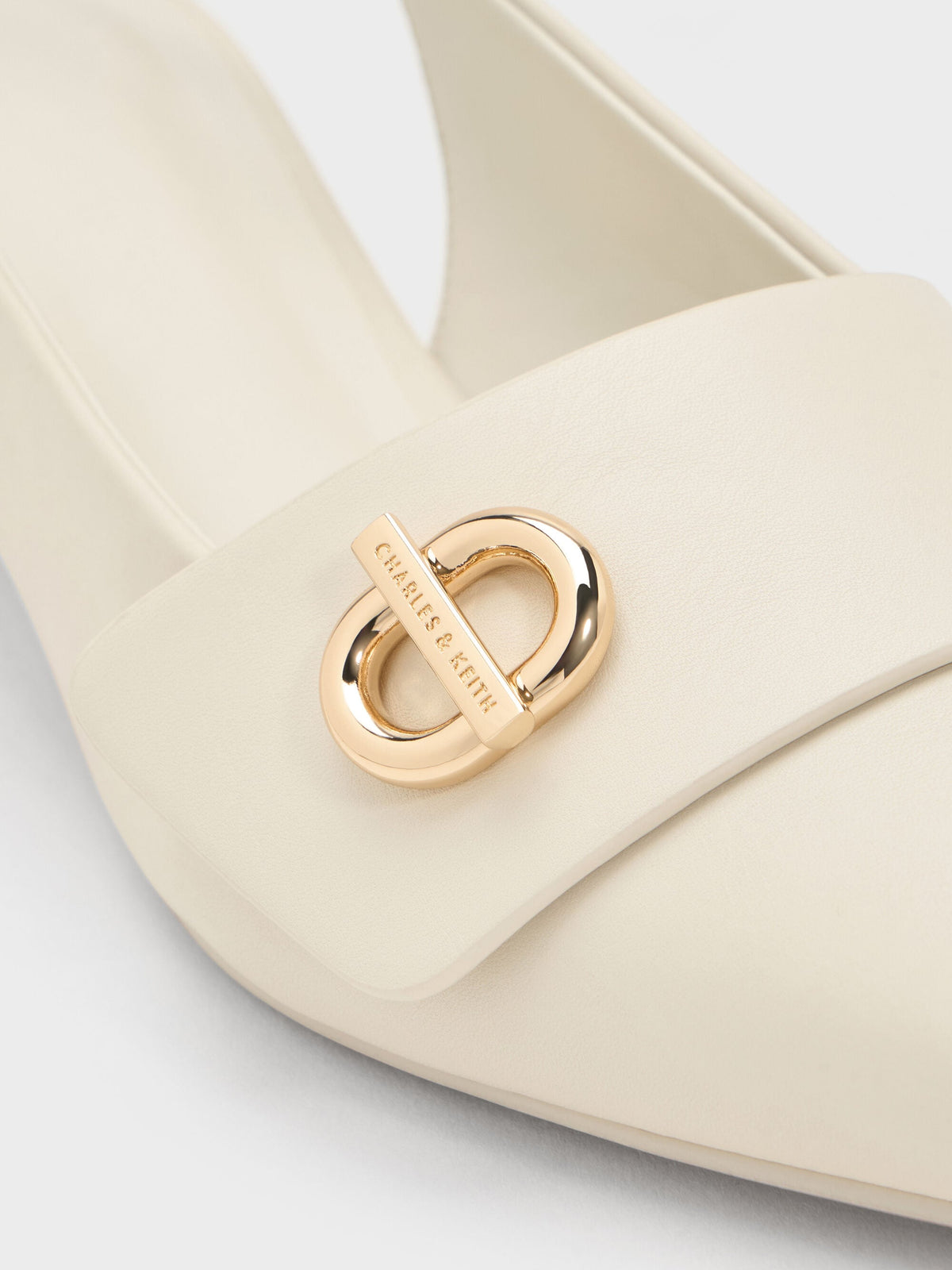 CHARLES & KEITH Hot Sale / Marley Slingback Pumps - Chalk