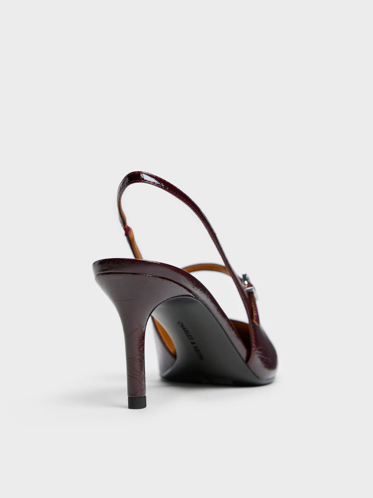 CHARLES & KEITH Value / Pointed Slingback Mary Jane Pumps - Burgundy