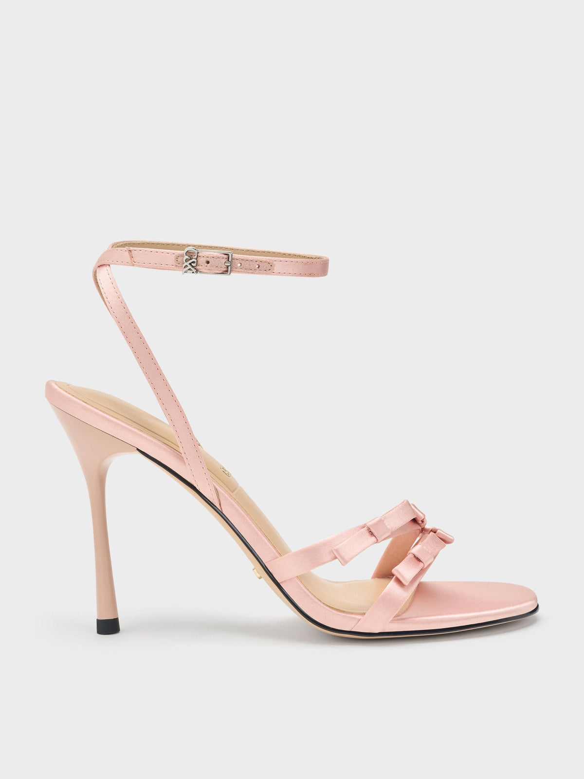 CHARLES & KEITH Trusted / Jessy Bow Stiletto Sandals - Pink