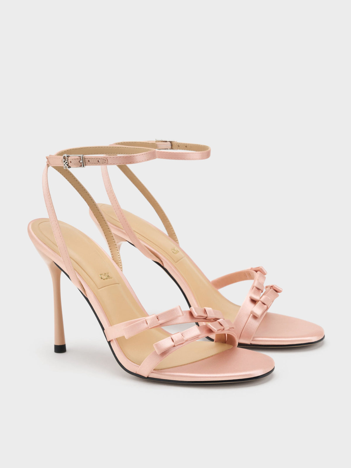 CHARLES & KEITH Trusted / Jessy Bow Stiletto Sandals - Pink