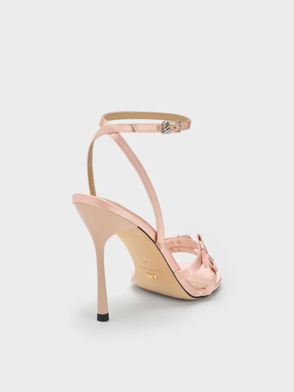 CHARLES & KEITH Trusted / Jessy Bow Stiletto Sandals - Pink