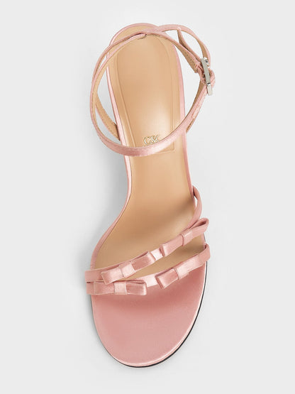 CHARLES & KEITH Trusted / Jessy Bow Stiletto Sandals - Pink