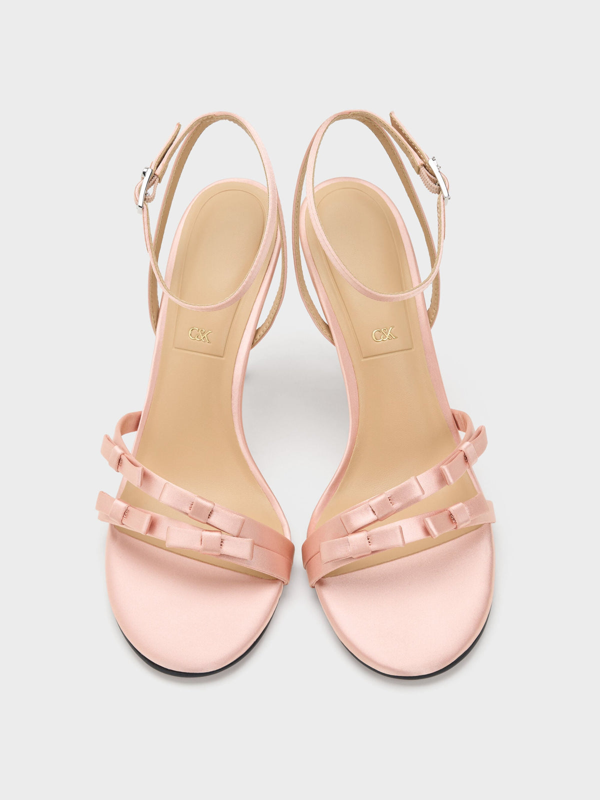 CHARLES & KEITH Trusted / Jessy Bow Stiletto Sandals - Pink