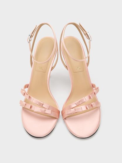 CHARLES & KEITH Trusted / Jessy Bow Stiletto Sandals - Pink