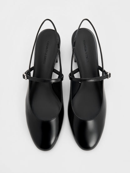 CHARLES & KEITH Best Price / Slingback Mary Jane Pumps - Black