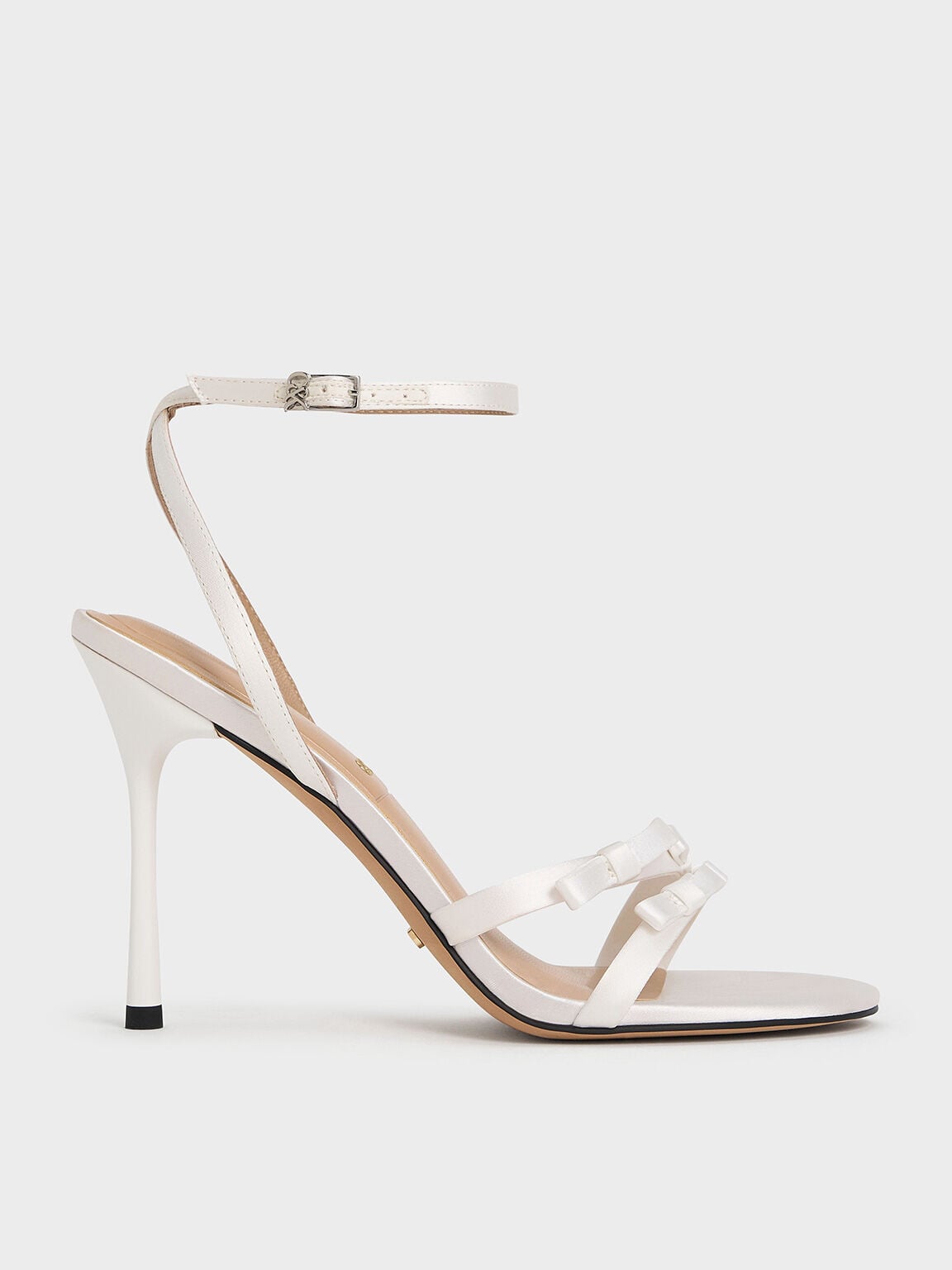 CHARLES & KEITH Special Offer / Jessy Bow Stiletto Sandals - White