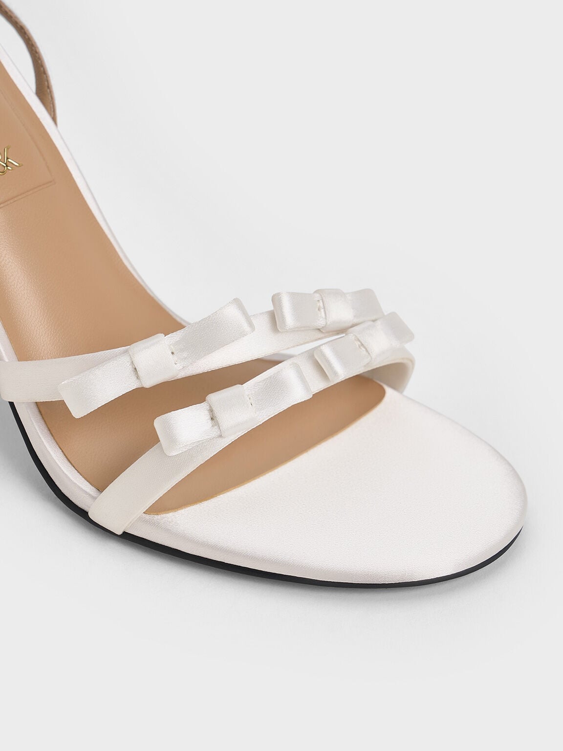 CHARLES & KEITH Special Offer / Jessy Bow Stiletto Sandals - White