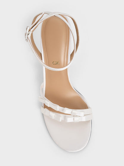 CHARLES & KEITH Special Offer / Jessy Bow Stiletto Sandals - White