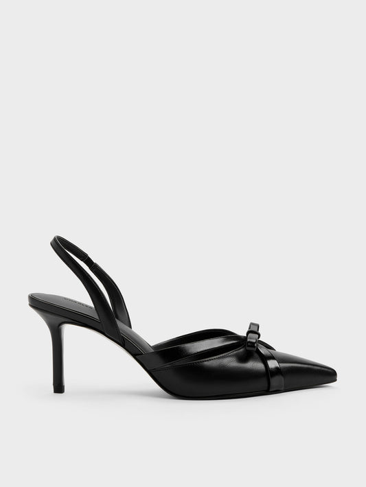 CHARLES & KEITH Best Price / Kaleen Slingback Stilettos - Black