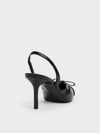 CHARLES & KEITH Best Price / Kaleen Slingback Stilettos - Black