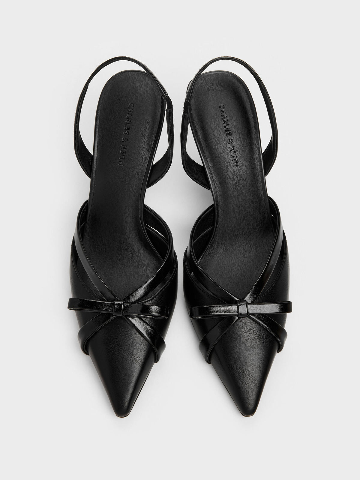 CHARLES & KEITH Best Price / Kaleen Slingback Stilettos - Black