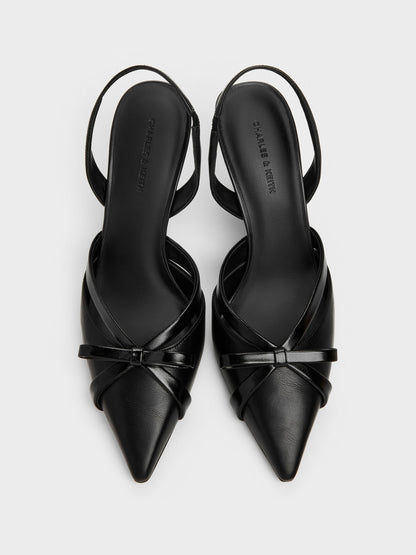 CHARLES & KEITH Best Price / Kaleen Slingback Stilettos - Black