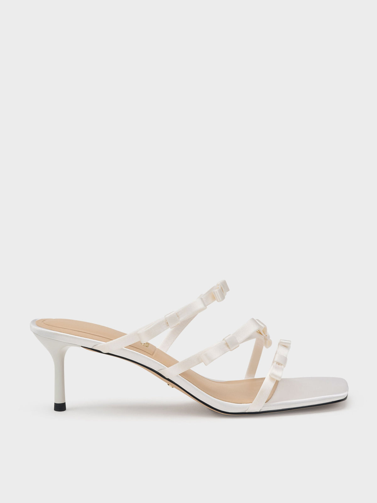 CHARLES & KEITH Special Offer / Jessy Bow Heeled Sandals - White
