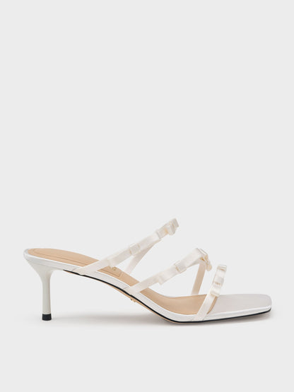 CHARLES & KEITH Special Offer / Jessy Bow Heeled Sandals - White