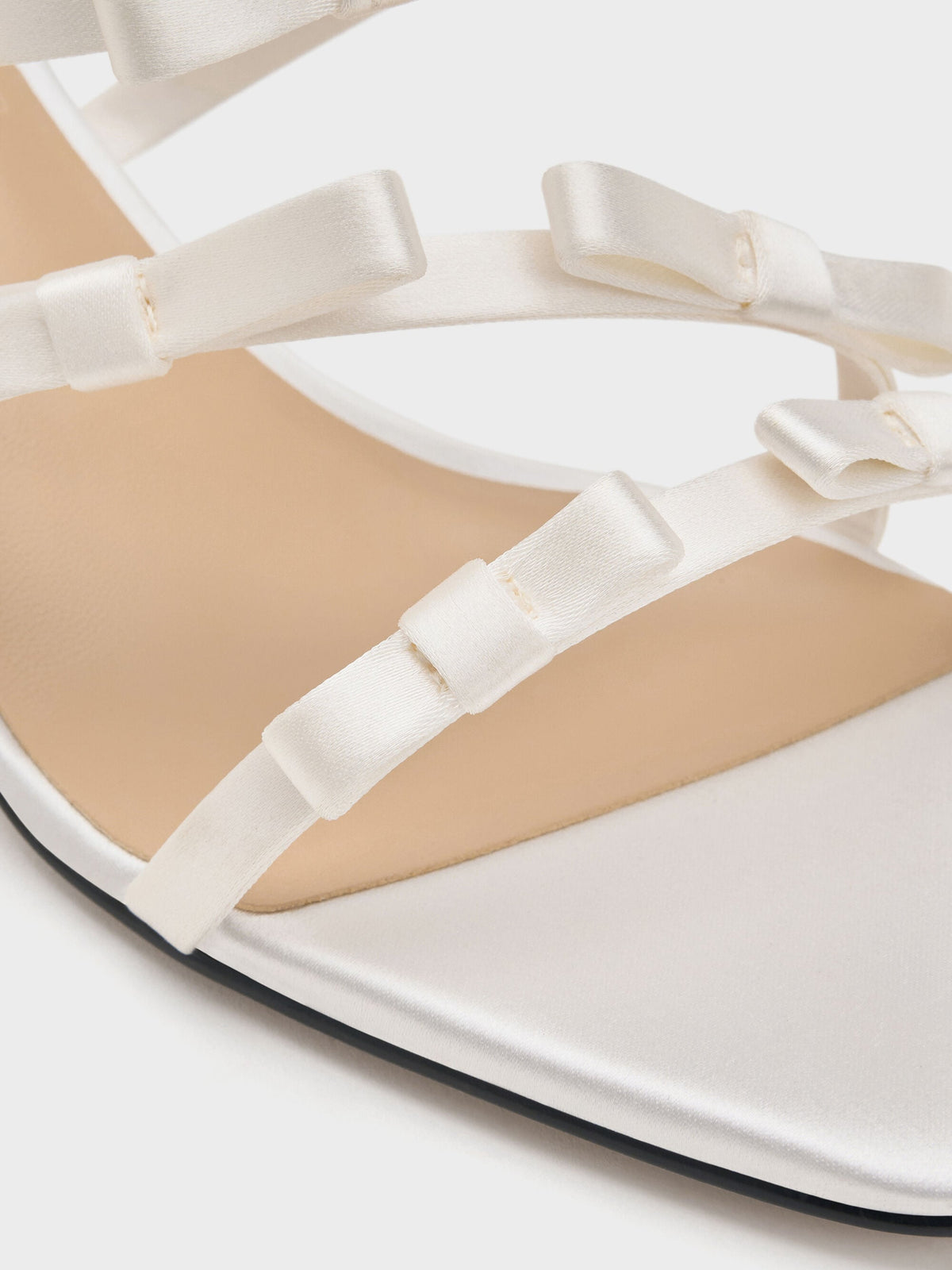 CHARLES & KEITH Special Offer / Jessy Bow Heeled Sandals - White