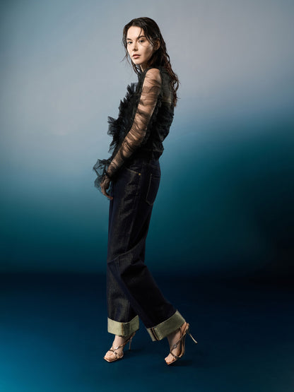 CHARLES & KEITH Great Value / Metallic Leather Crystal-Buckle Ankle-Strap Heels - Bronze