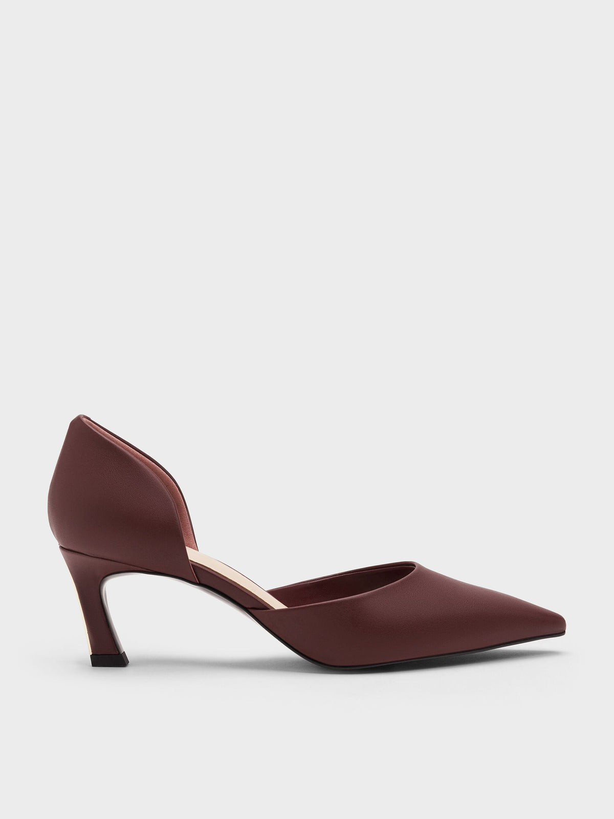 CHARLES & KEITH Trending / Kerra Pointed D'Orsay Pumps - Burgundy