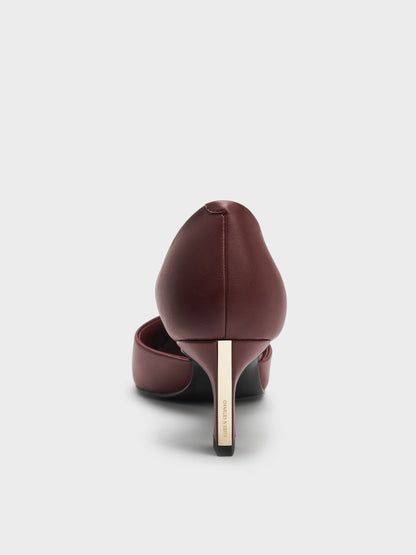 CHARLES & KEITH Trending / Kerra Pointed D'Orsay Pumps - Burgundy