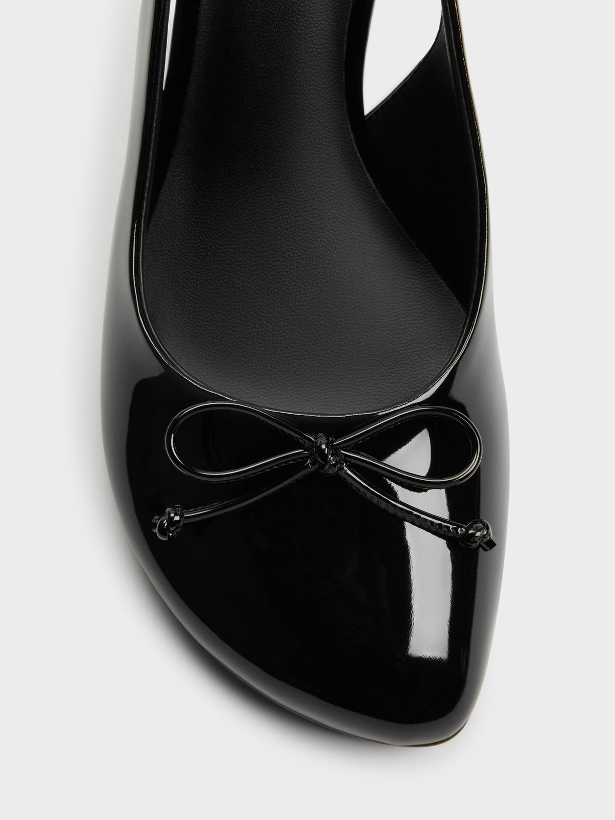 CHARLES & KEITH Featured / Imani Patent Asymmetric Slingback Pumps - Black Patent