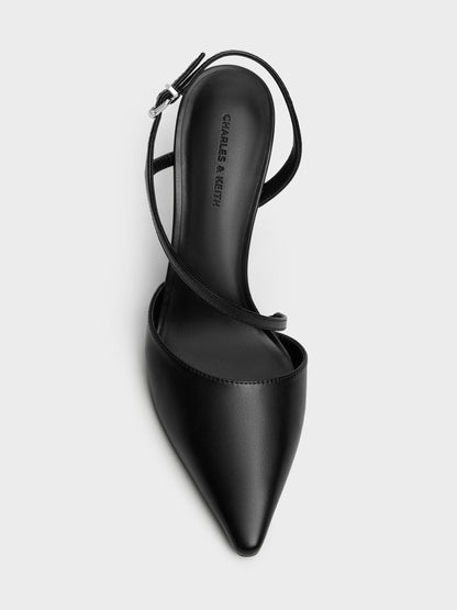 CHARLES & KEITH Value / Cordelia Pointed Slingback Pumps - Black
