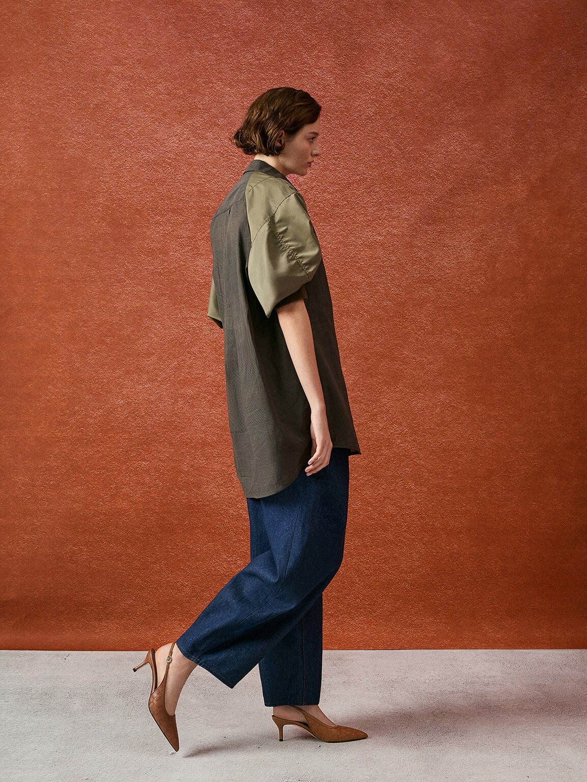 CHARLES & KEITH Top Pick / Ivette Woven Pointed Slingback Pumps - Brown