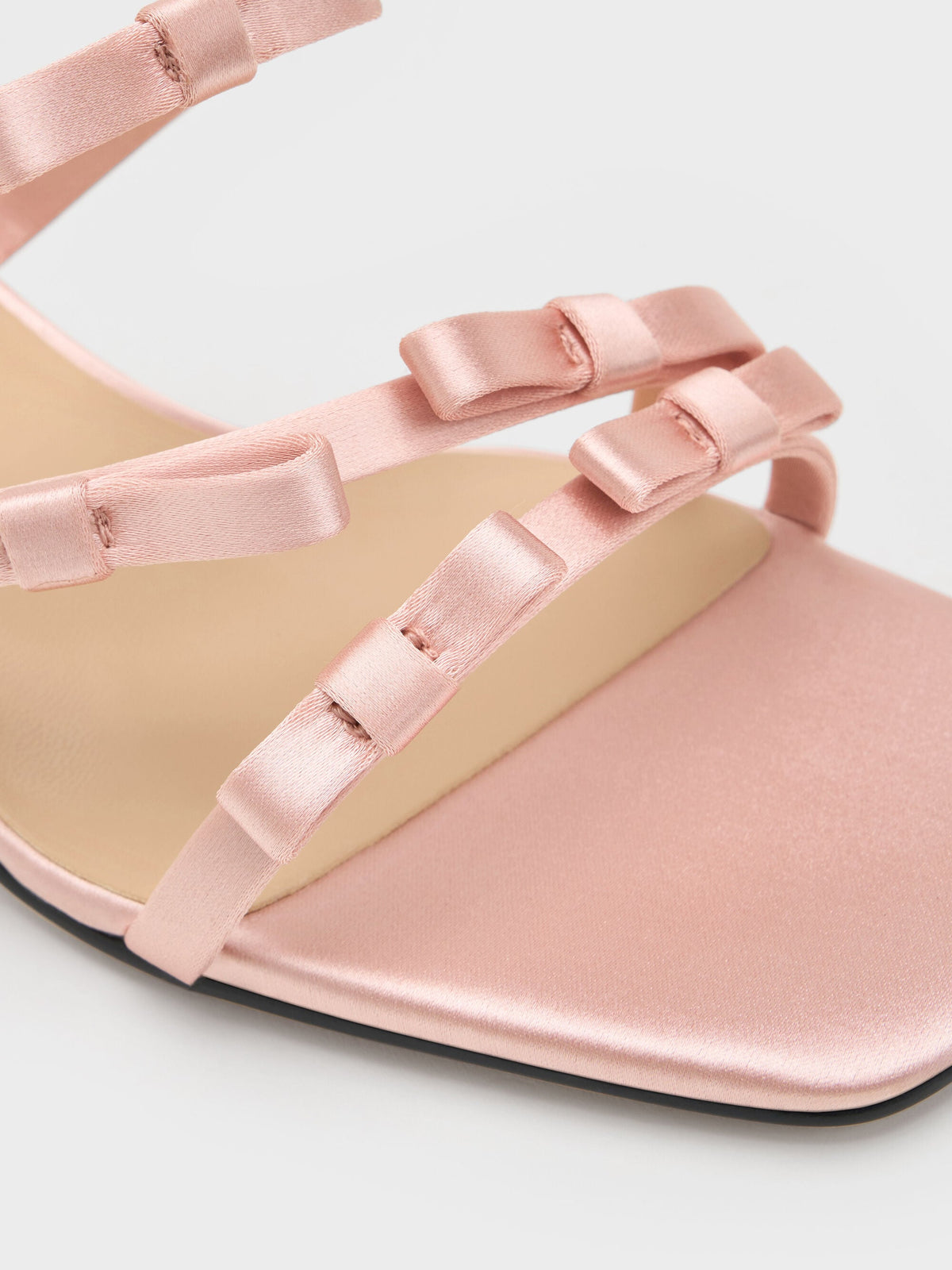 CHARLES & KEITH New / Jessy Bow Heeled Sandals - Pink
