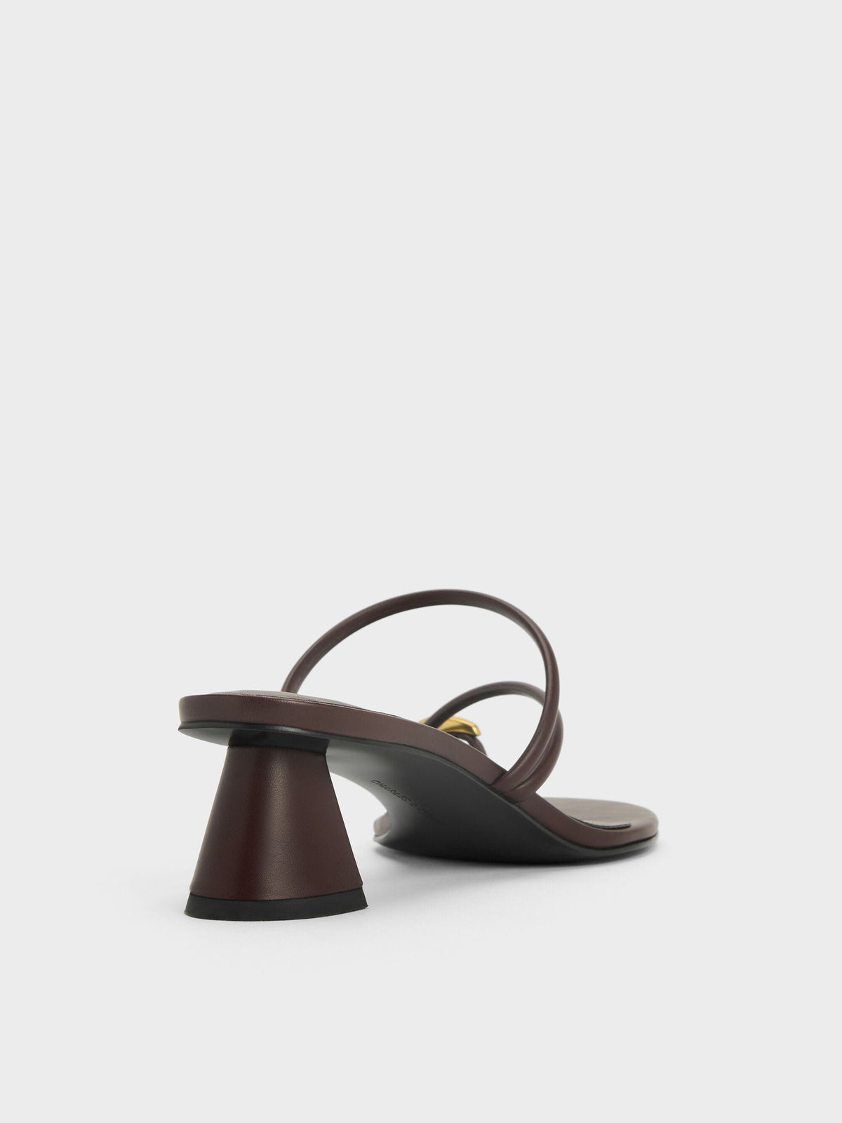 CHARLES & KEITH Premium / Toe-Ring Strappy Heels - Maroon