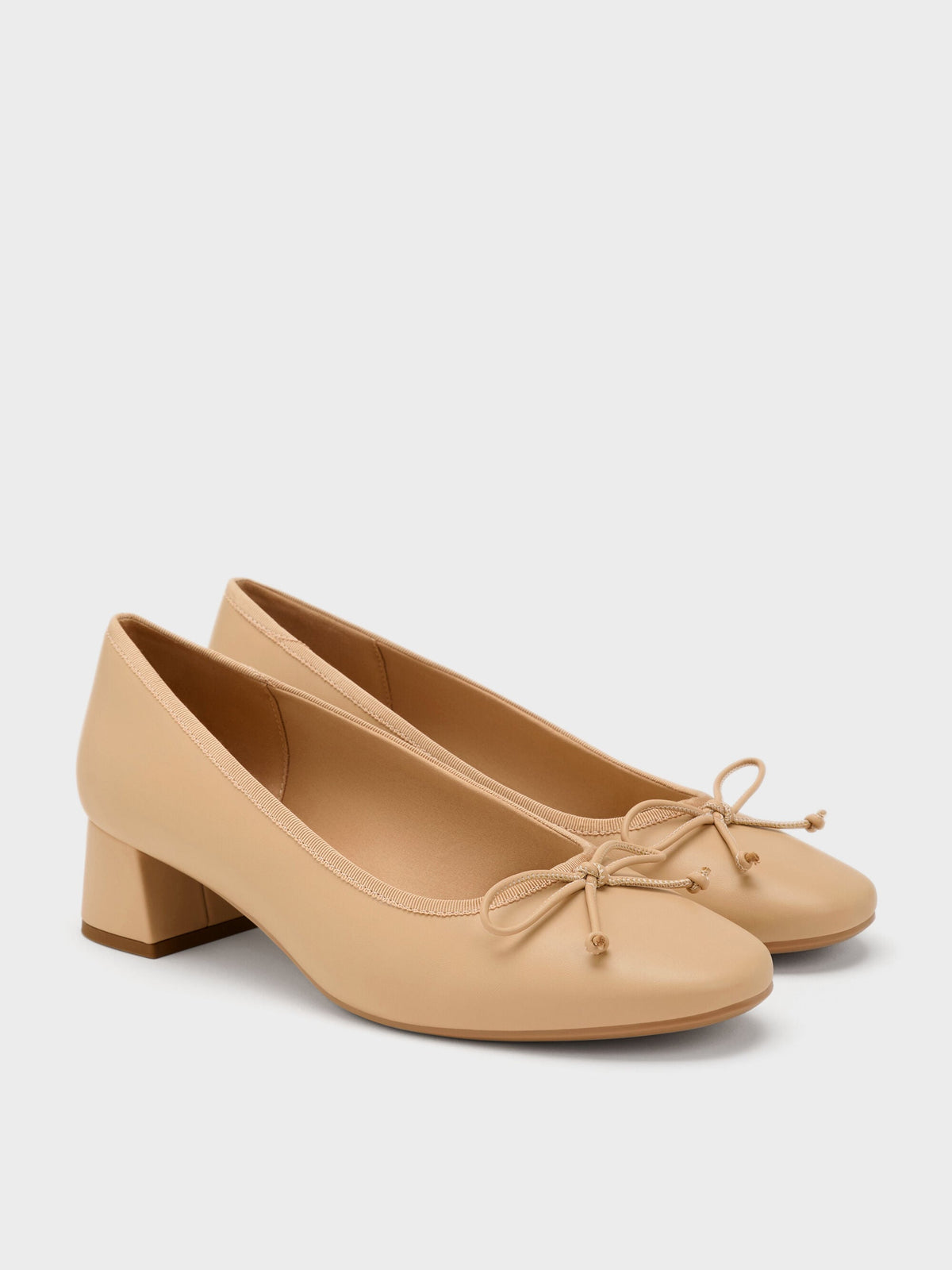 CHARLES & KEITH Trusted / Bow Ballet Pumps - Sand