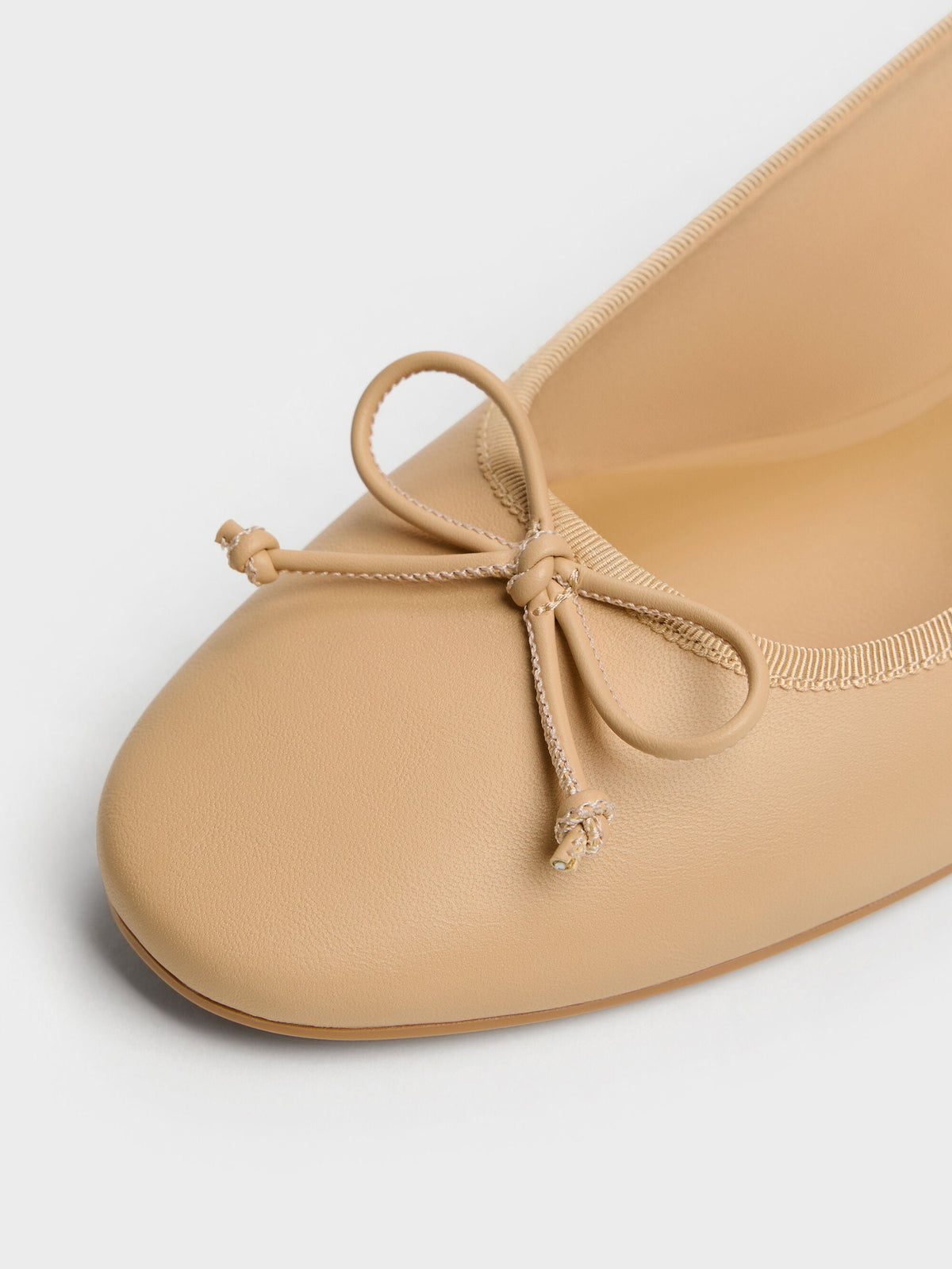 CHARLES & KEITH Trusted / Bow Ballet Pumps - Sand