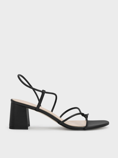 CHARLES & KEITH Everyday / Meadow Strappy Block Heel Sandals - Black