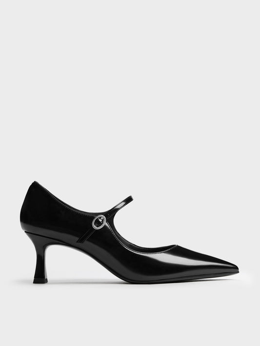 CHARLES & KEITH Trusted / Pointed Mary Jane Pumps - Black Box