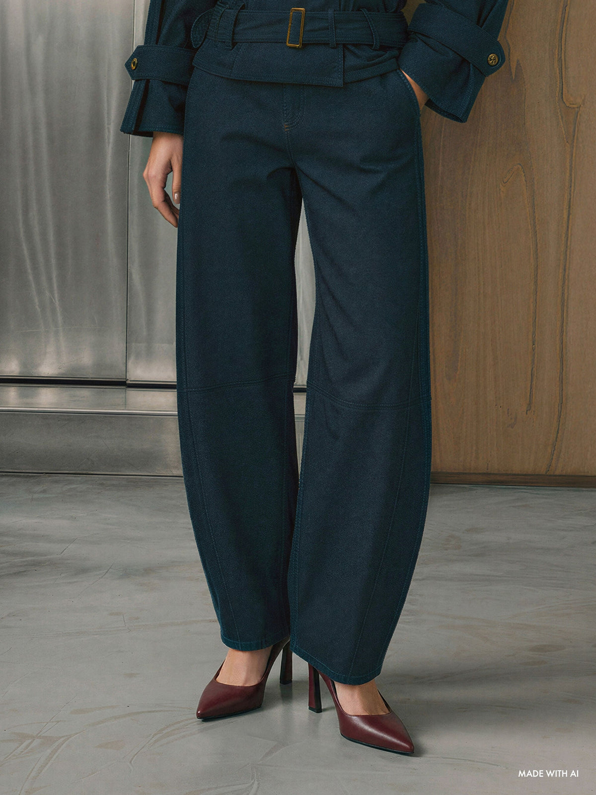 CHARLES & KEITH Everyday / Kerra Pointed High Heels - Burgundy