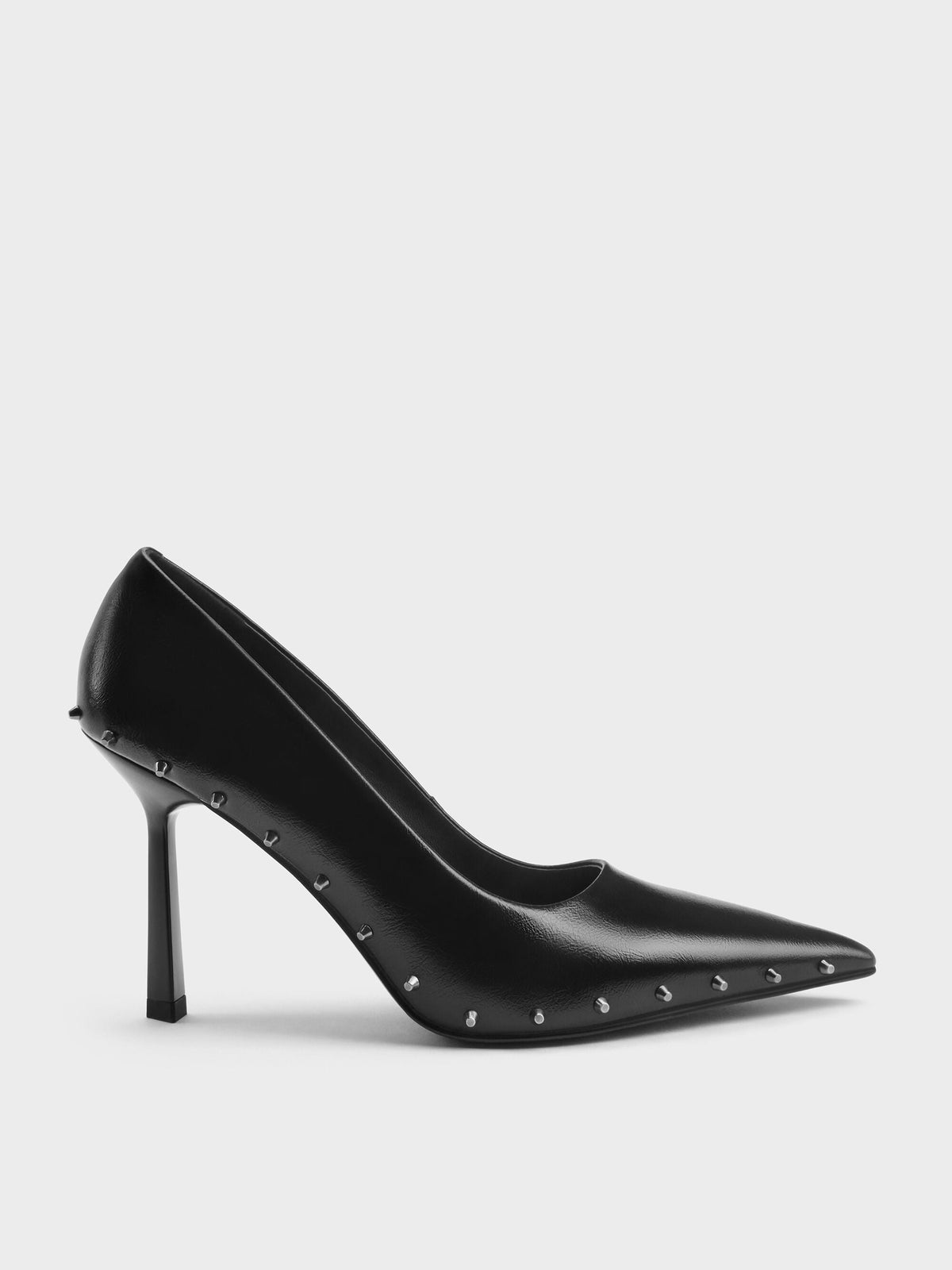 CHARLES & KEITH Premium / Coralie Studded Pointed Pumps - Black