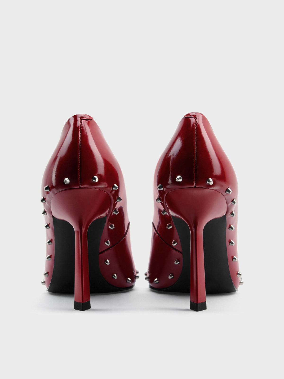 CHARLES & KEITH Deals / Coralie Studded Pointed Pumps - Red